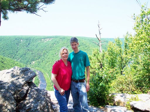 Chris and Diane Prokop at the scenic Lehigh Gorge